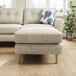 Sven Chunky Chenille Footstool - thumbnail 3