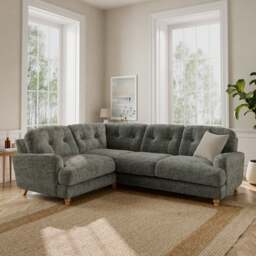 Martha Chunky Chenille Full Corner Sofa - thumbnail 1