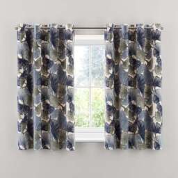Gingko Cut Velvet Eyelet Curtains - thumbnail 5