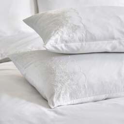 Dorma Coleton Broderie 100% Cotton Standard Pillowcase Pair - thumbnail 1