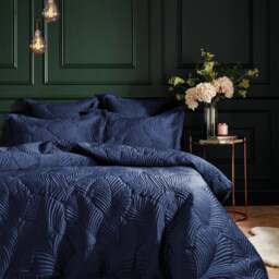 Paoletti Palmeria Embroidered Reversible Duvet Cover & Pillowcase Set - thumbnail 1