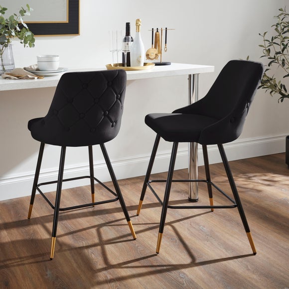 Ariana Bar Stool, Velvet - image 1
