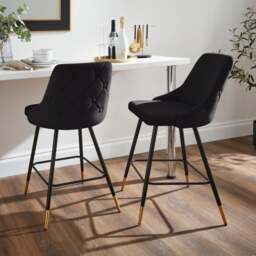 Ariana Bar Stool, Velvet - thumbnail 1