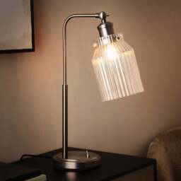 Tobias Industrial Ribbed Adjustable Table Lamp - thumbnail 2