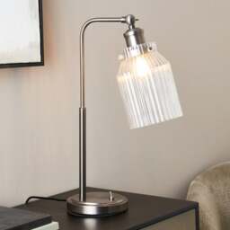 Tobias Industrial Ribbed Adjustable Table Lamp - thumbnail 1