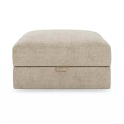 Hattie Tonal Plush Chenille Storage Footstool - thumbnail 2