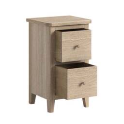 Bromley II 2 Drawer Slim Bedside Table - thumbnail 2