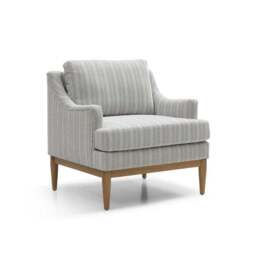 Zella Natural Striped Chenille Occasional Chair - thumbnail 3