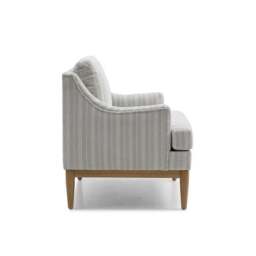 Zella Natural Striped Chenille Occasional Chair - thumbnail 4