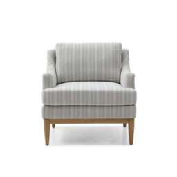 Zella Natural Striped Chenille Occasional Chair - thumbnail 2