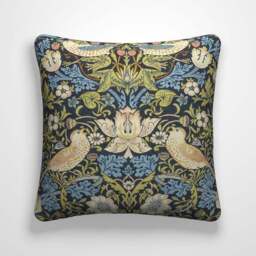 William Morris At Home Strawberry Thief 100% Cotton Made To Order Cushion Cover - thumbnail 2