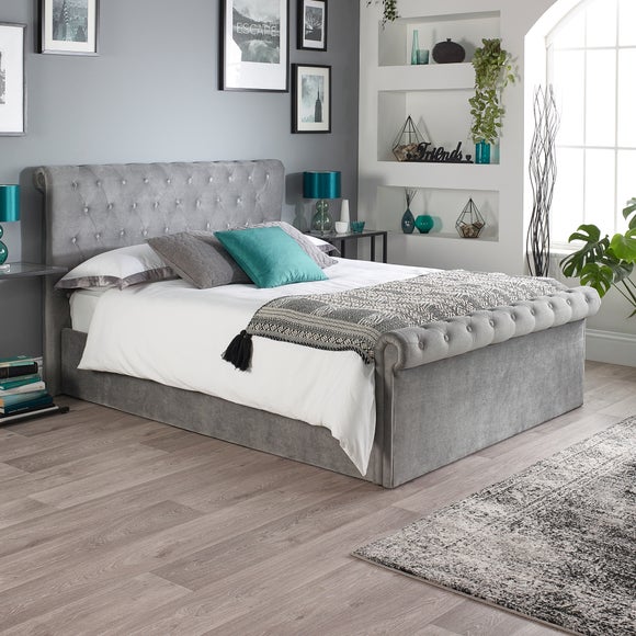 Chesterfield Ottoman Bed Frame, Velvet - image 1