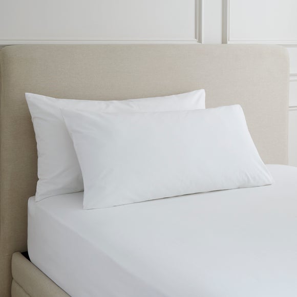 Hotel 230 Thread Count 100% Cotton Percale Large Standard Pillowcase Pair