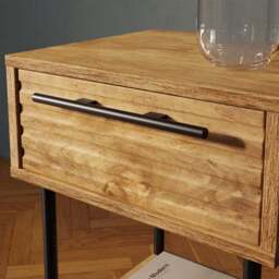 Bryant 1 Drawer Bedside Table, Mango Wood Effect - thumbnail 3