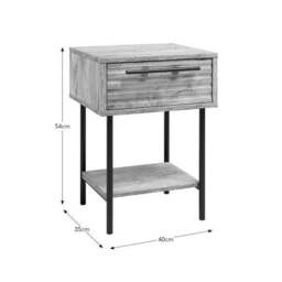 Bryant 1 Drawer Bedside Table, Mango Wood Effect - thumbnail 6