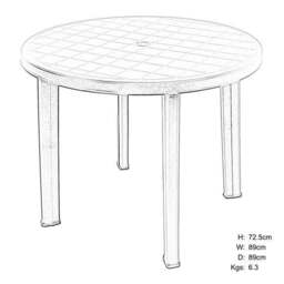 Trabella Athena Round Patio Table - thumbnail 3