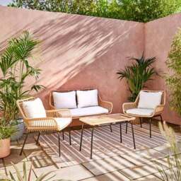 Singapore 4 Seater Rattan Conversation Set - thumbnail 2
