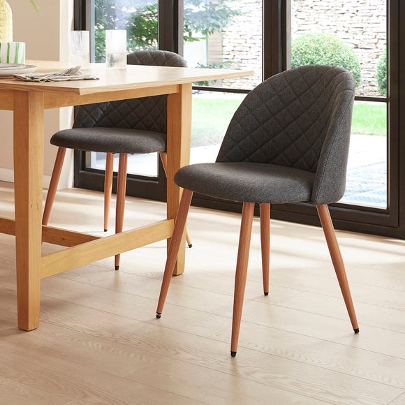 Astrid Dining Chair, Flatweave Fabric - image 1