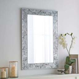 Luxe Tiled Rectangle Overmantel Wall Mirror - thumbnail 2