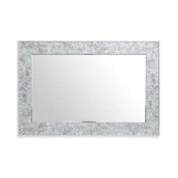 Luxe Tiled Rectangle Overmantel Wall Mirror - thumbnail 4