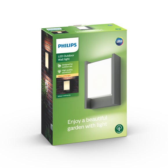 Philips Arbour Integrated LED Outdoor Wall Light - image 1