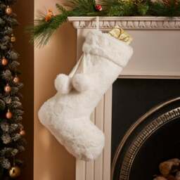 Faux Fur Christmas Stocking - thumbnail 1