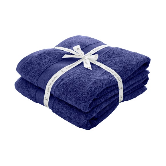 Set of 2 Catherine Lansfield Anti Bacterial Bath Sheets - image 1
