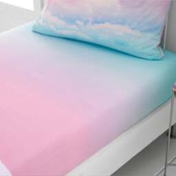 Catherine Lansfield Rainbow Ombre Clouds Fitted Sheet - thumbnail 1
