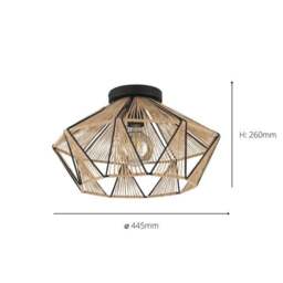 EGLO Adwickle Flush Ceiling Light - thumbnail 4