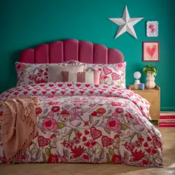Glass Heart Polycotton Duvet Cover & Pillowcase Set - thumbnail 1