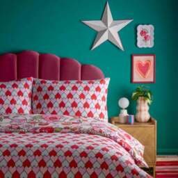 Glass Heart Polycotton Duvet Cover & Pillowcase Set - thumbnail 2