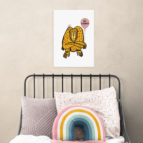 East End Prints Be Curious Monkey Print - image 1
