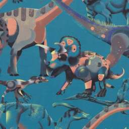 Age of Dinosaurs Blackout Blue Roller Blind - thumbnail 2