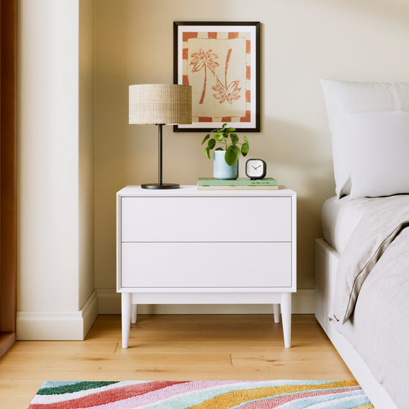 Juna 2 Drawer Wide Bedside Table - image 1