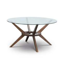 Chelsea 6 Seater Round Glass Top Dining Table with 6 Farringdon Chairs - thumbnail 2