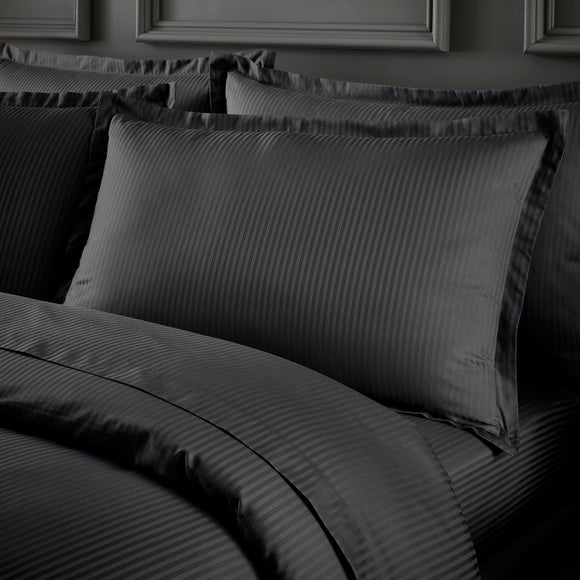 Hotel Cotton Stripe 400 Thread Count Oxford Pillowcase Pair - image 1