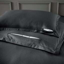 Hotel Cotton Stripe 400 Thread Count Oxford Pillowcase Pair - thumbnail 2
