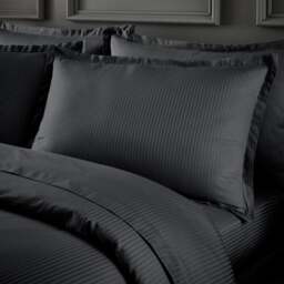 Hotel Cotton Stripe 400 Thread Count Oxford Pillowcase Pair - thumbnail 1