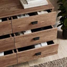 Fulton 6 Drawer Chest, Pine Effect - thumbnail 4