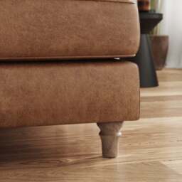 Flori Arizona Faux Leather Footstool - thumbnail 4