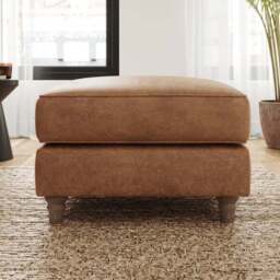 Flori Arizona Faux Leather Footstool - thumbnail 2