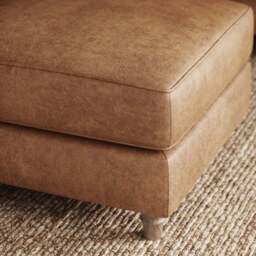 Flori Arizona Faux Leather Footstool - thumbnail 3