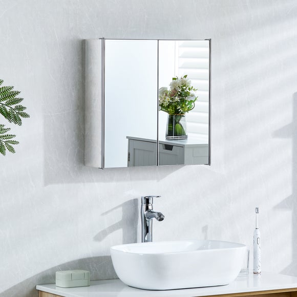 Collins Stainless Steel Mirrored Double Cabinet - image 1