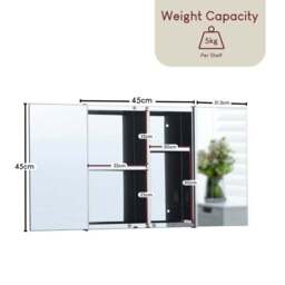 Collins Stainless Steel Mirrored Double Cabinet - thumbnail 6