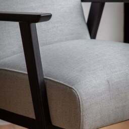 Natori Linen Wooden Arm Accent Chair - thumbnail 3