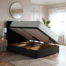 Luxury Side Ottoman Bed Frame, Velvet - thumbnail 2