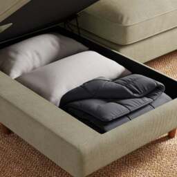 Beatrice II Soft Tonal Chenille Corner Storage Sofa Bed - thumbnail 3