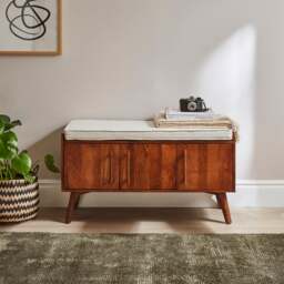 Maxton Storage Bench, Mango Wood - thumbnail 1