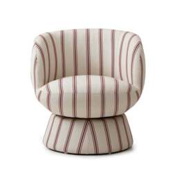 Tulip Folkstone Stripe Curved Swivel Accent Chair - thumbnail 6