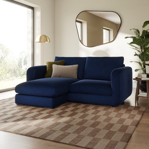 Luca Matte Soft Velvet Reversible Corner Chaise Sofa - image 1